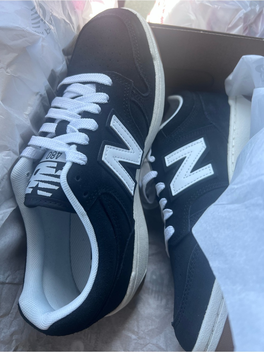 New Balance Black and White Retro Low-Top Sneakers